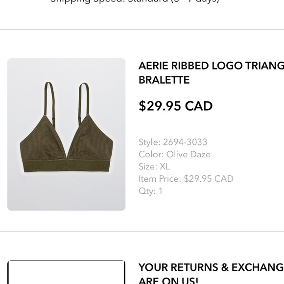 Aerie Triangle Bralette - Picture 2 of 2